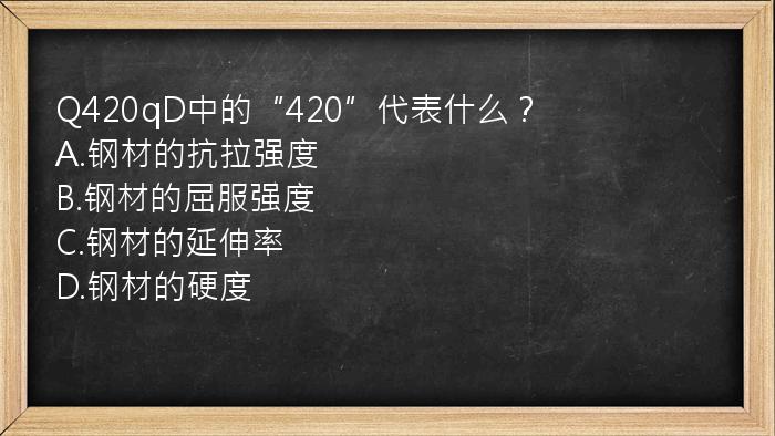 Q420qD中的“420”代表什么？