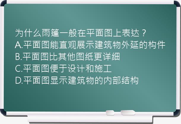 为什么雨篷一般在平面图上表达？