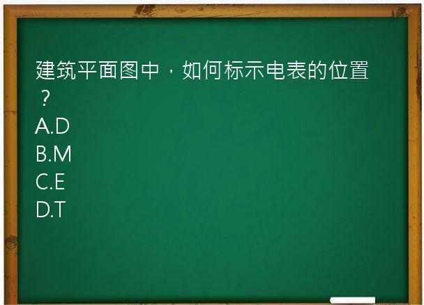 建筑平面图中，如何标示电表的位置？