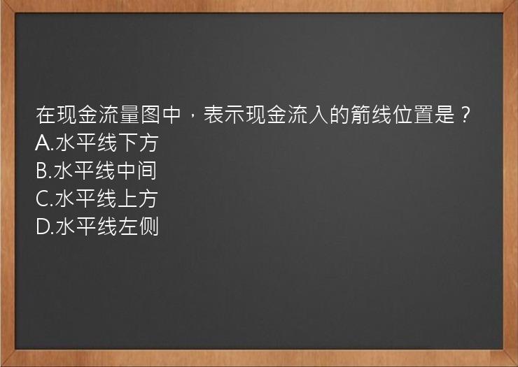 在现金流量图中，表示现金流入的箭线位置是？