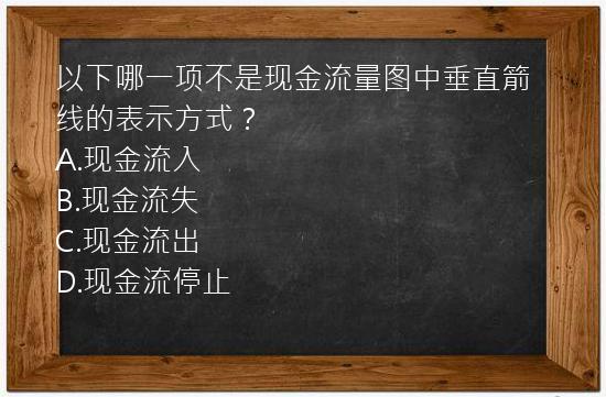 以下哪一项不是现金流量图中垂直箭线的表示方式？