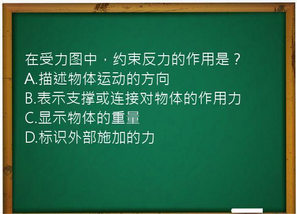 在受力图中，约束反力的作用是？