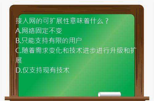 接入网的可扩展性意味着什么？