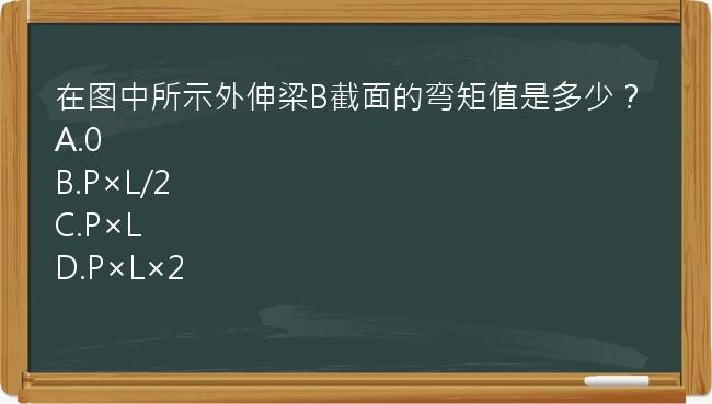 在图中所示外伸梁B截面的弯矩值是多少？