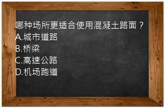 哪种场所更适合使用混凝土路面？