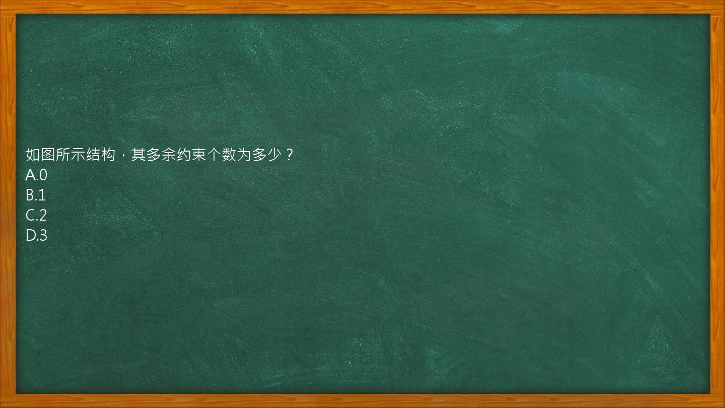 如图所示结构，其多余约束个数为多少？