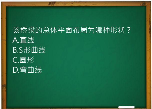 该桥梁的总体平面布局为哪种形状？