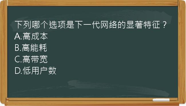 下列哪个选项是下一代网络的显著特征？