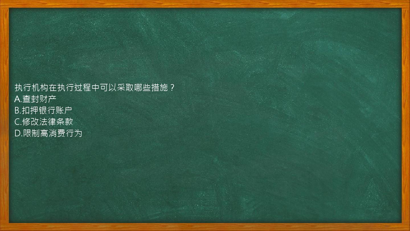 执行机构在执行过程中可以采取哪些措施？