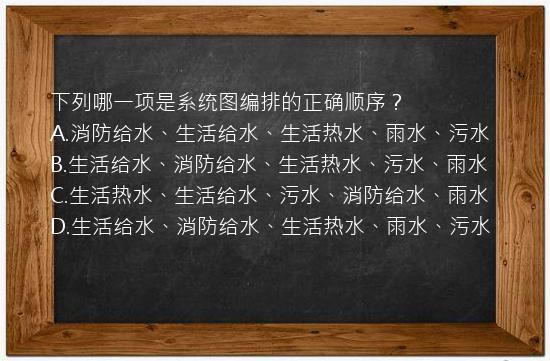 下列哪一项是系统图编排的正确顺序？