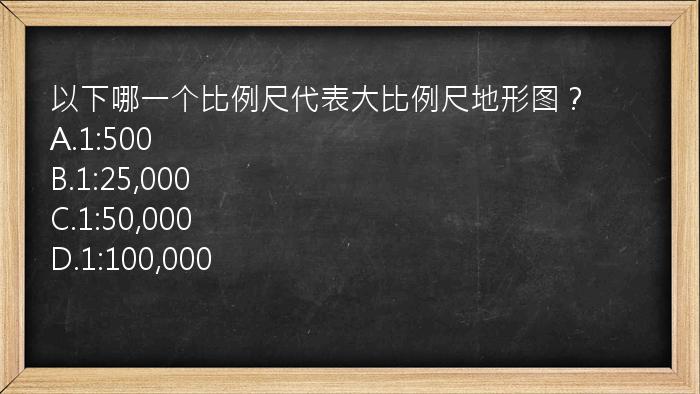 以下哪一个比例尺代表大比例尺地形图？