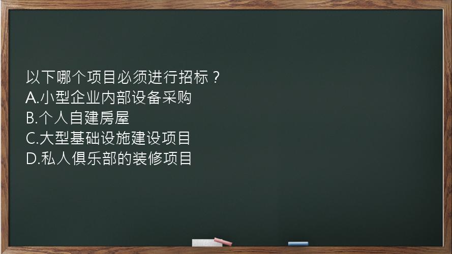 以下哪个项目必须进行招标？