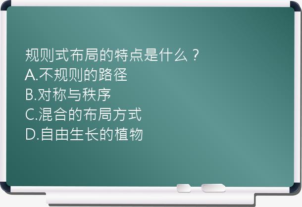 规则式布局的特点是什么？