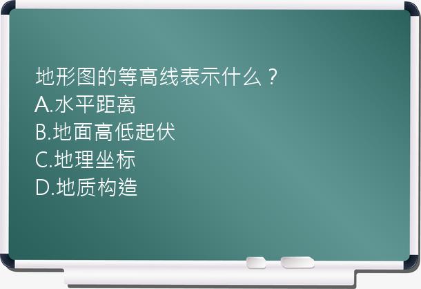 地形图的等高线表示什么？