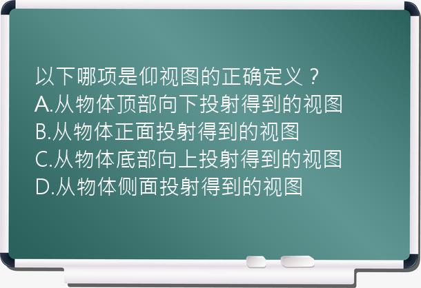 以下哪项是仰视图的正确定义？