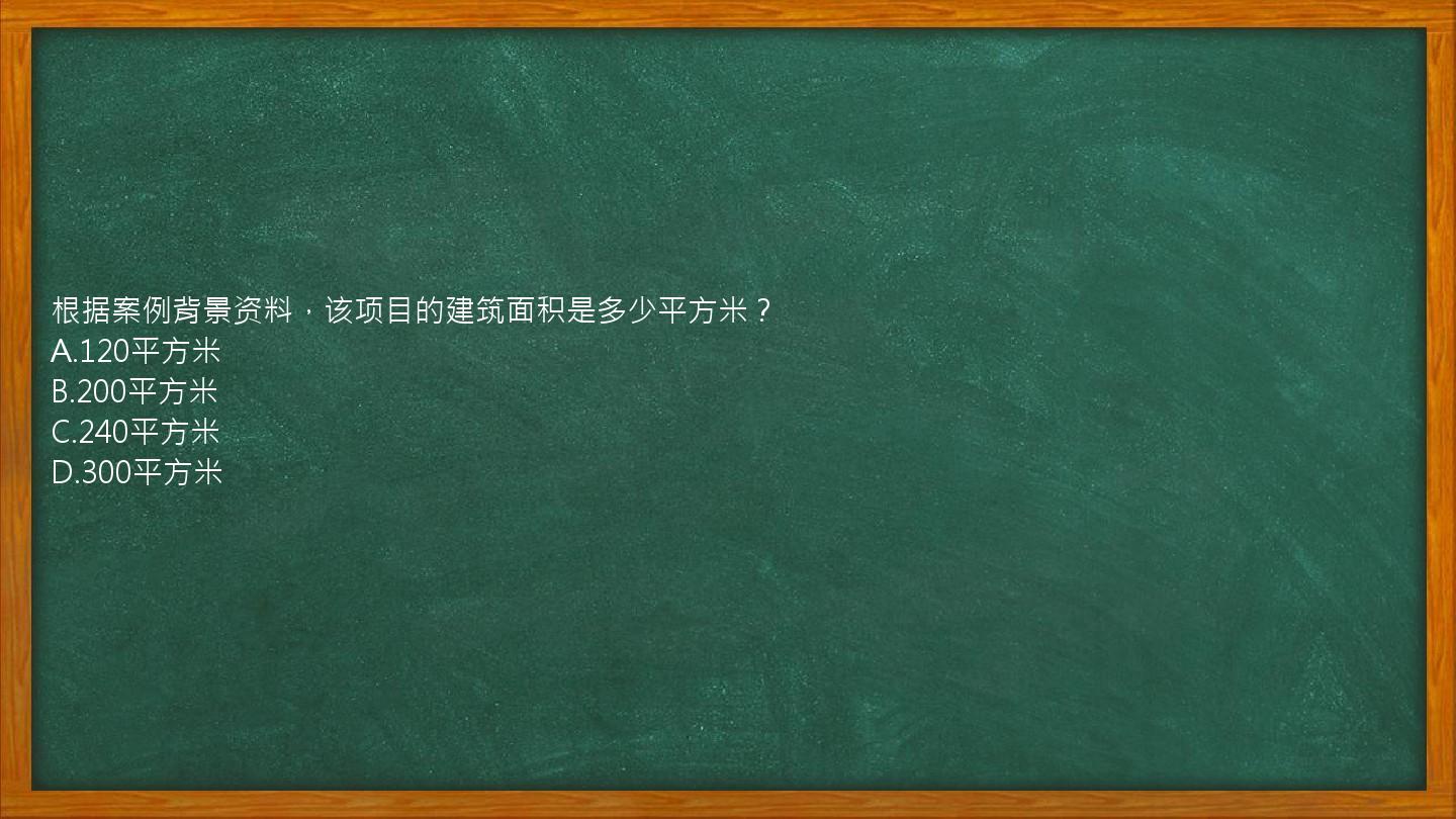 根据案例背景资料，该项目的建筑面积是多少平方米？