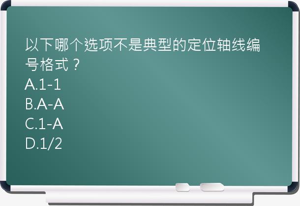 以下哪个选项不是典型的定位轴线编号格式？