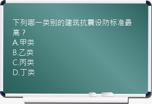 下列哪一类别的建筑抗震设防标准最高？