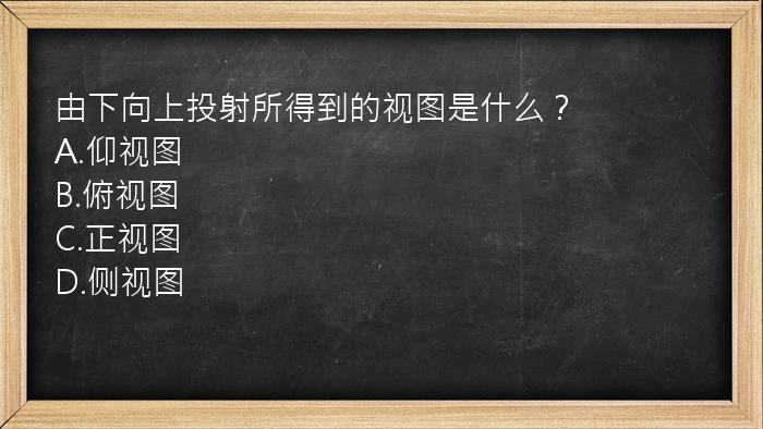 由下向上投射所得到的视图是什么？