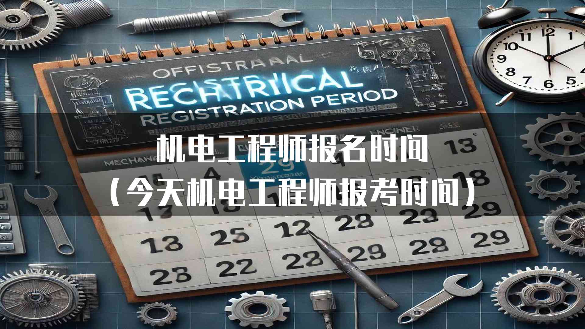 机电工程师报名后的考试安排