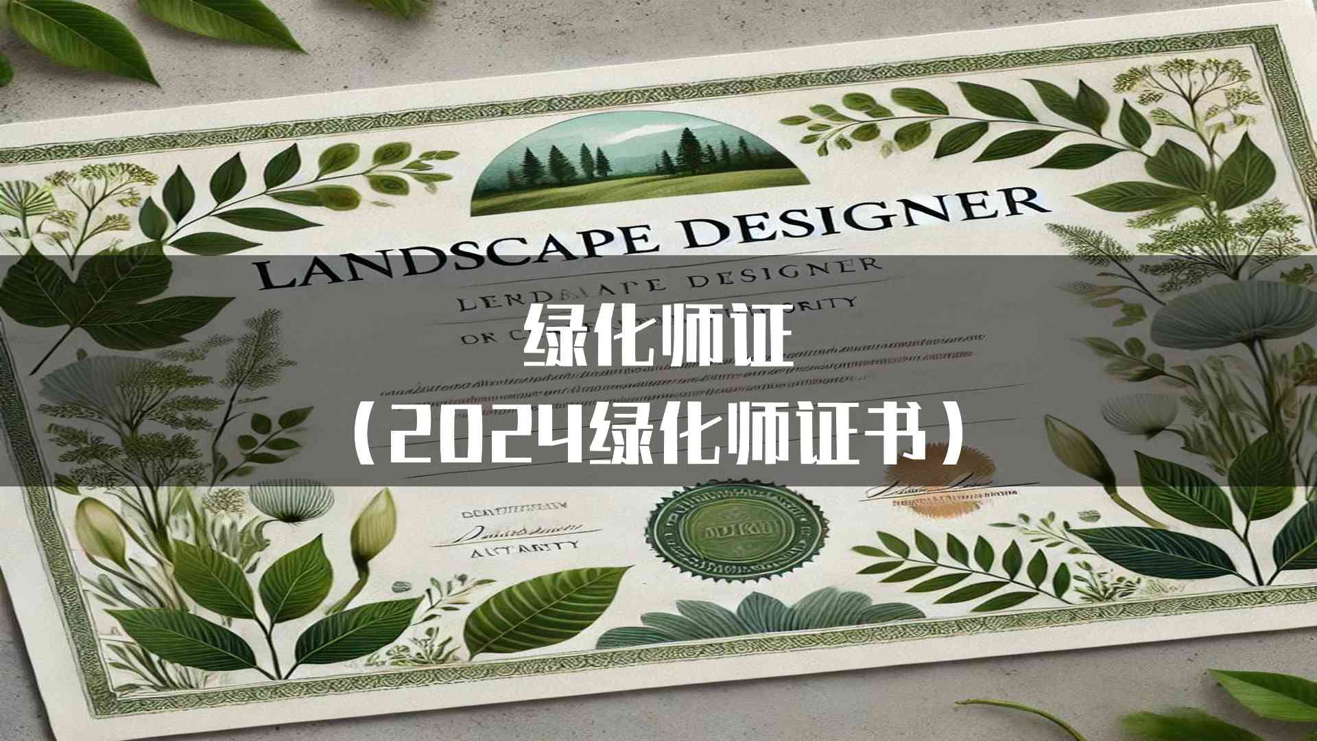 绿化师证书的未来发展趋势