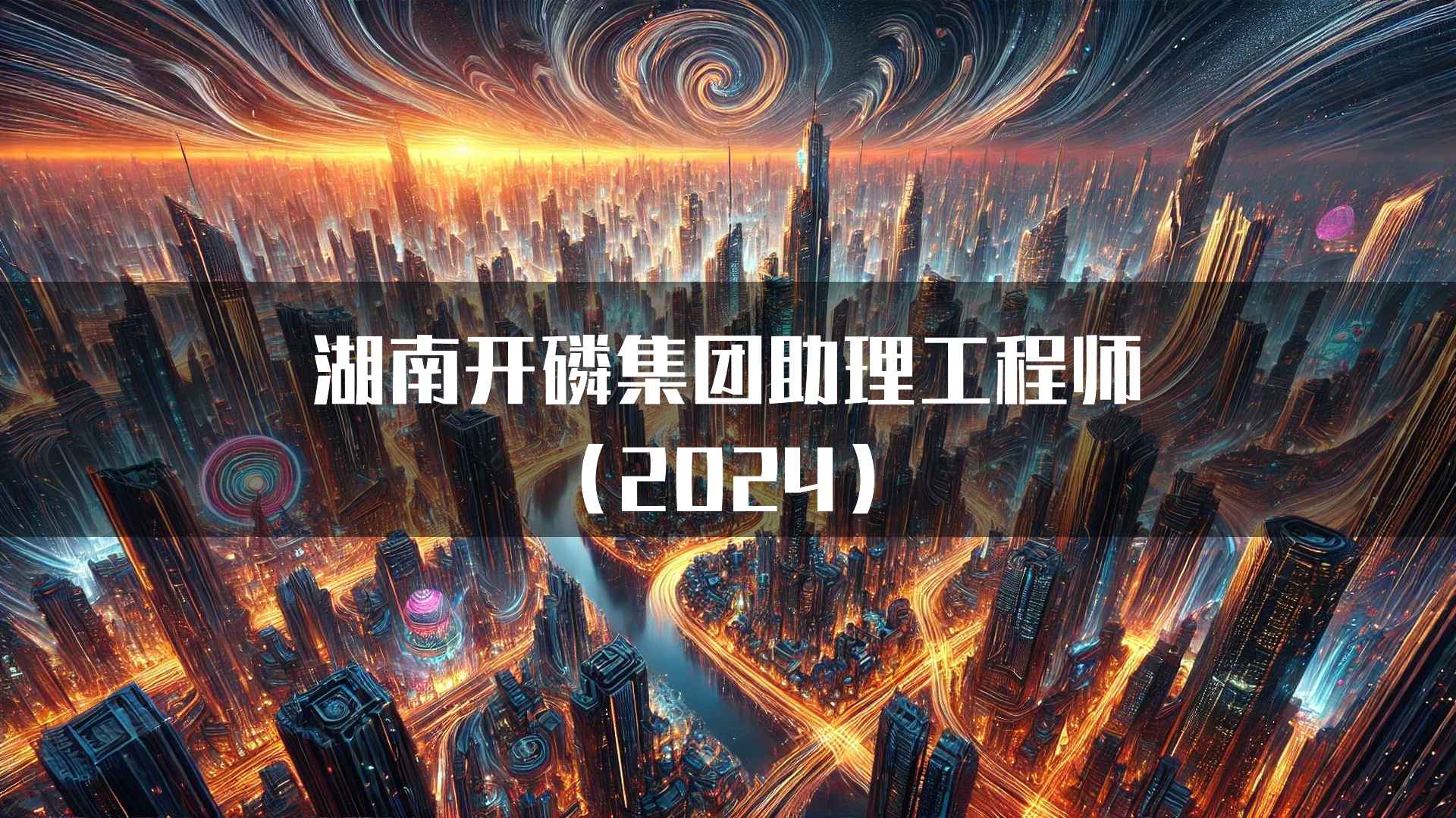 湖南开磷集团助理工程师(2024)