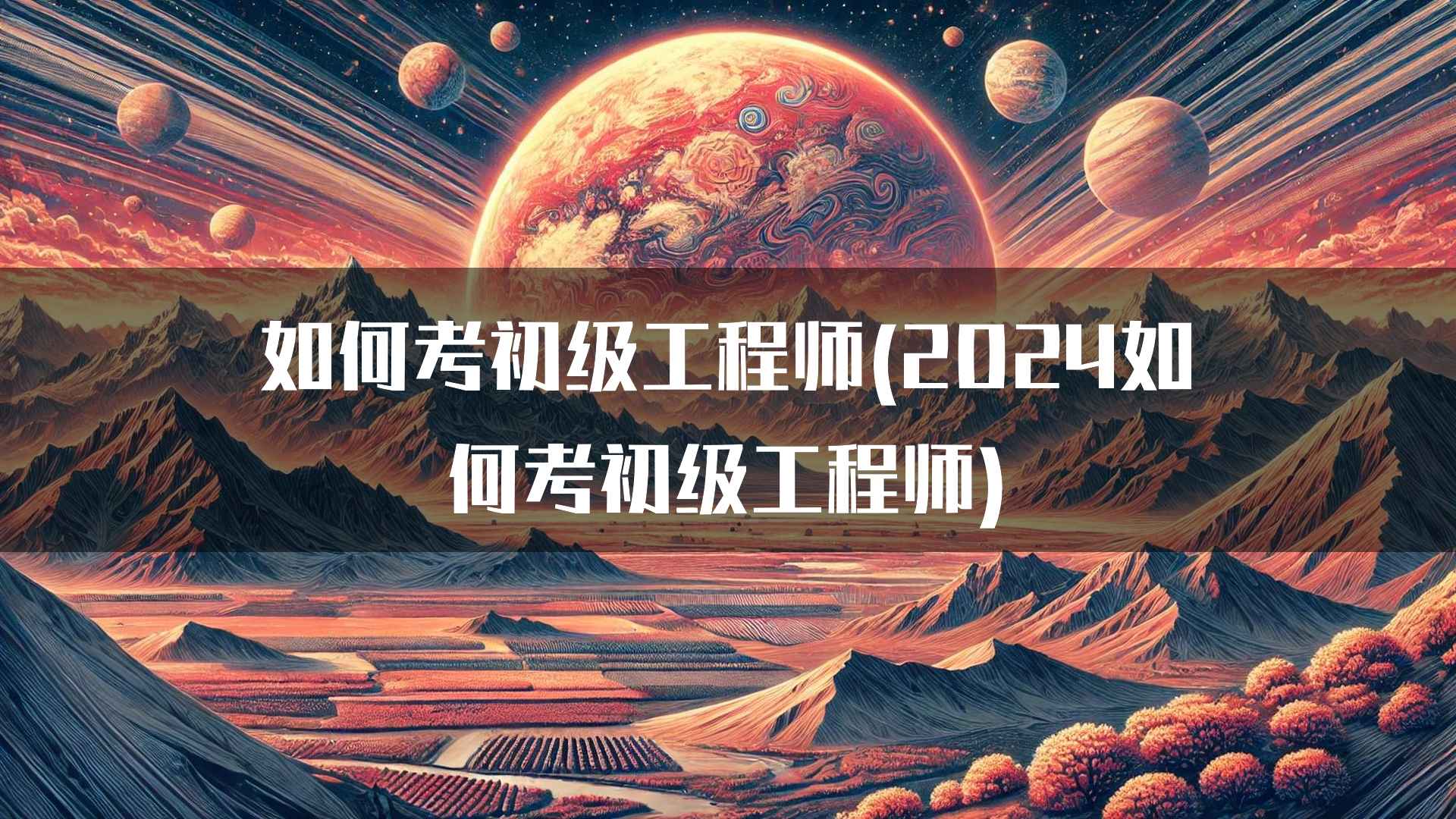 如何考初级工程师(2024如何考初级工程师)