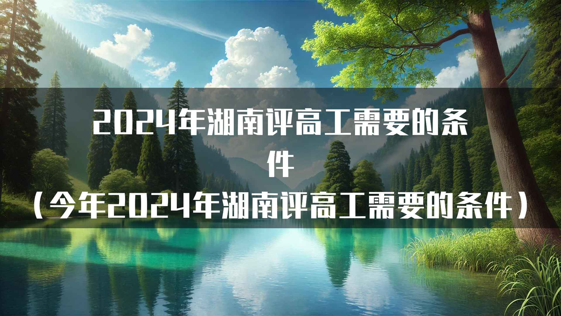 2024年湖南评高工需要的条件(今年2024年湖南评高工需要的条件)