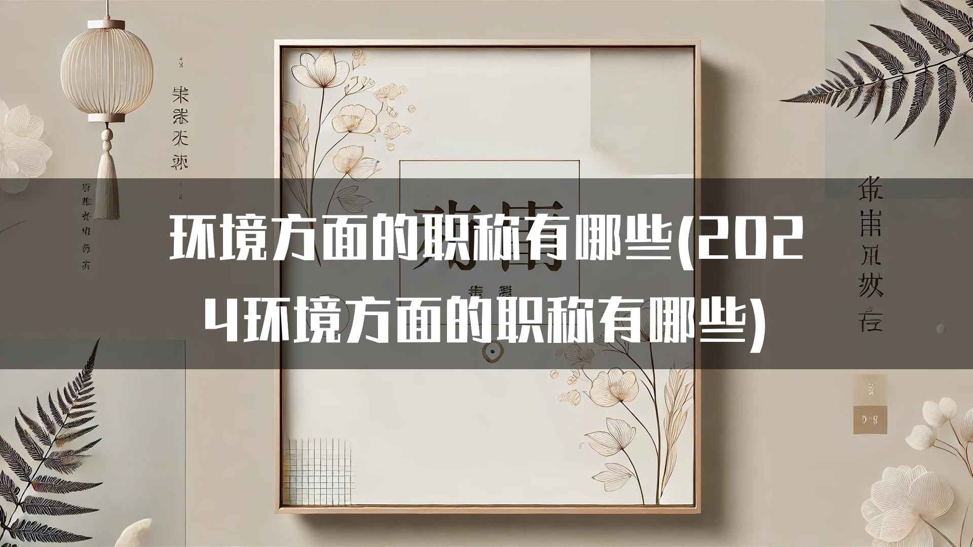 环境监测员的职称及其工作内容