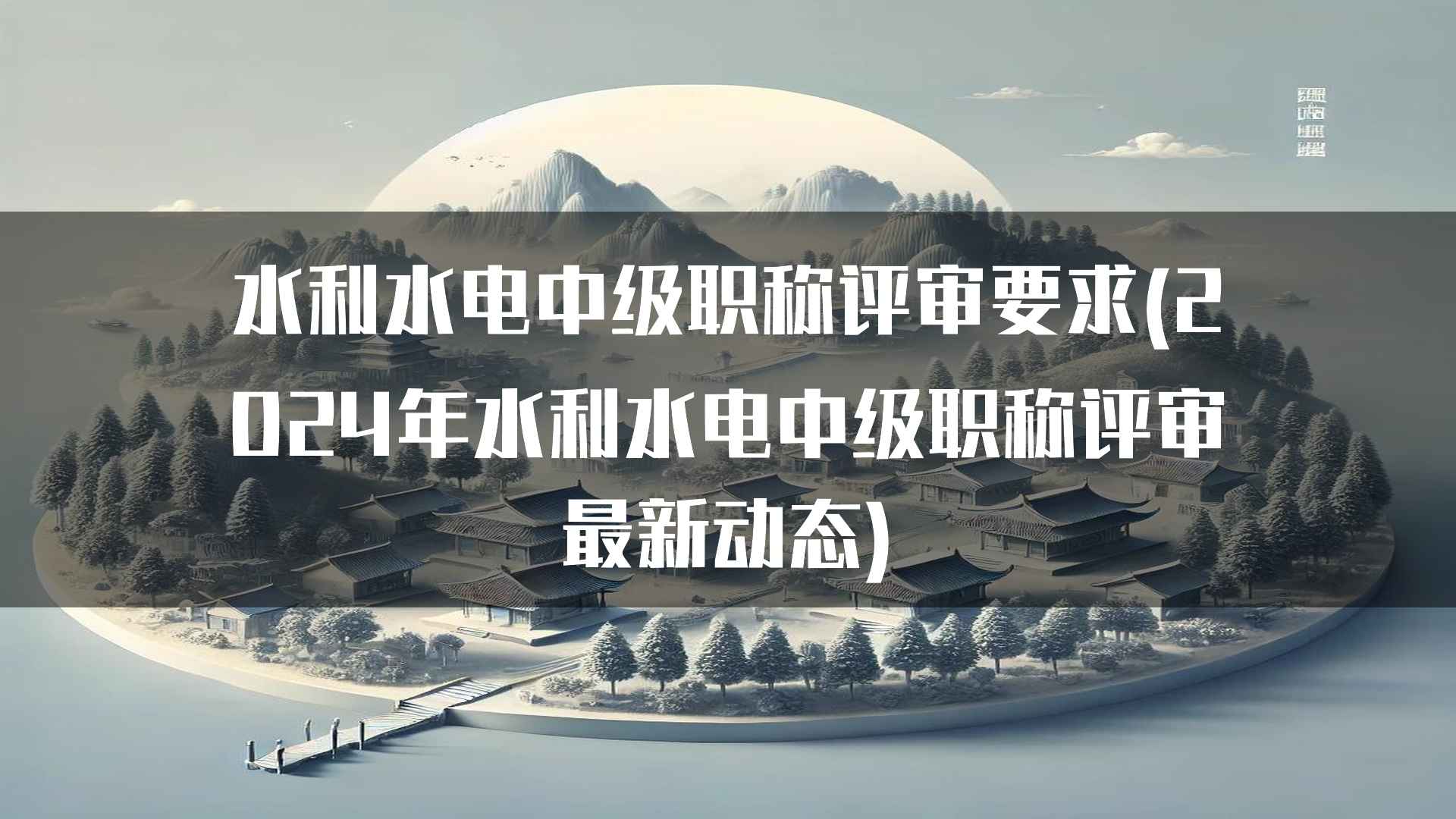 水利水电中级职称评审要求(2024年水利水电中级职称评审最新动态)