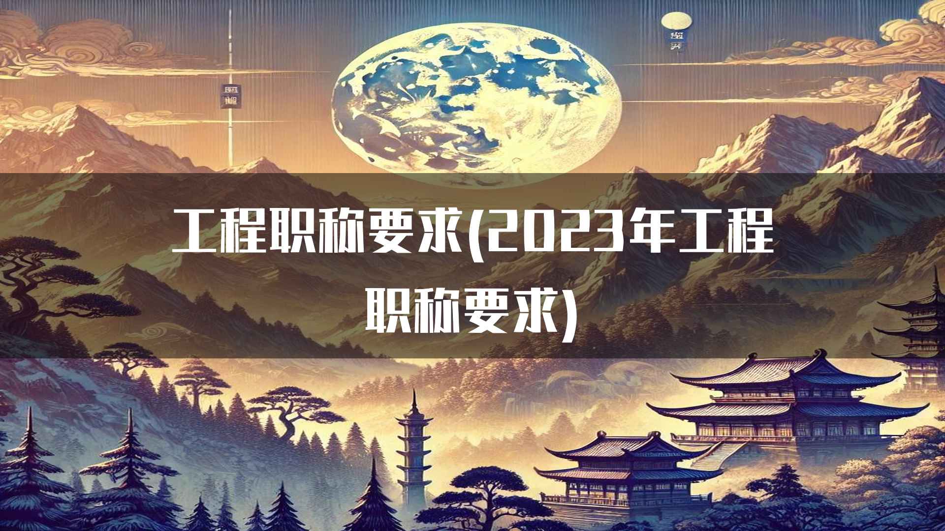 工程职称要求(2023年工程职称要求)