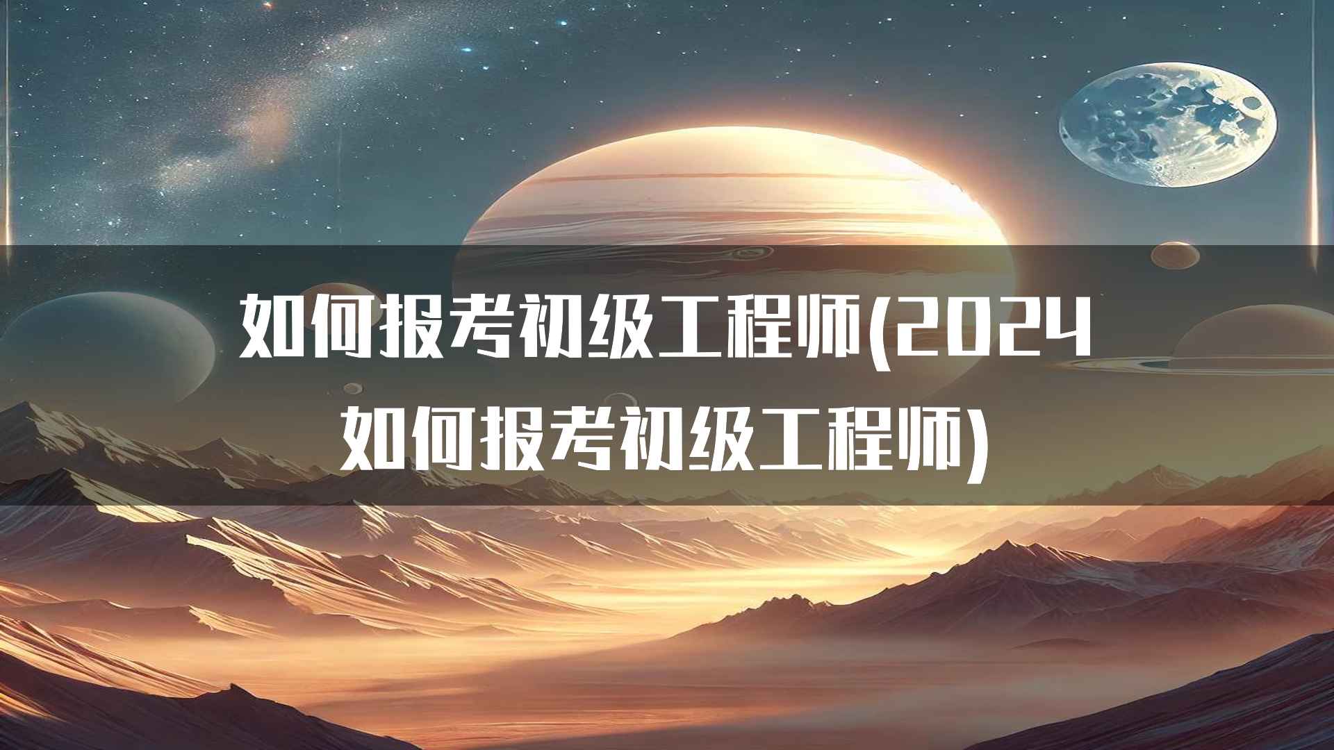 如何报考初级工程师(2024如何报考初级工程师)